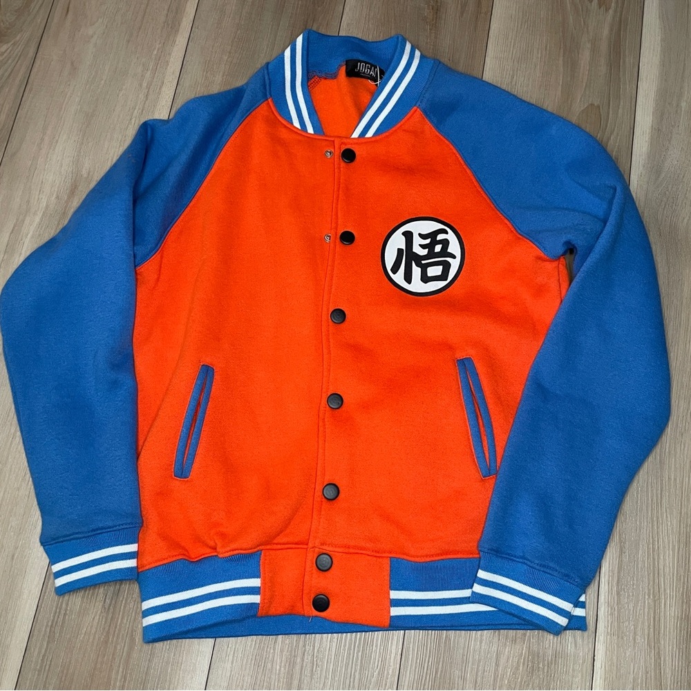 Dragon Ball Orange and Blue Varsity Jacket size small